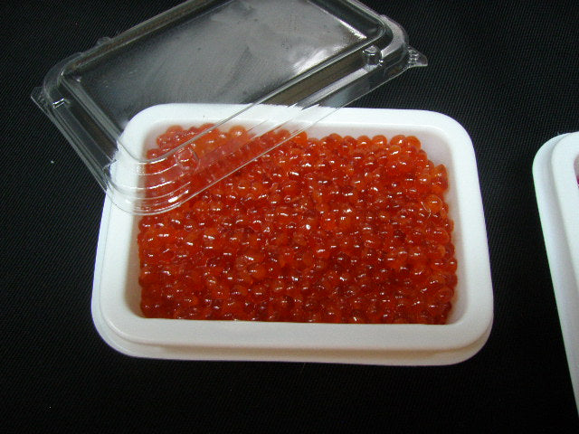 Marinated ikura before freezing.