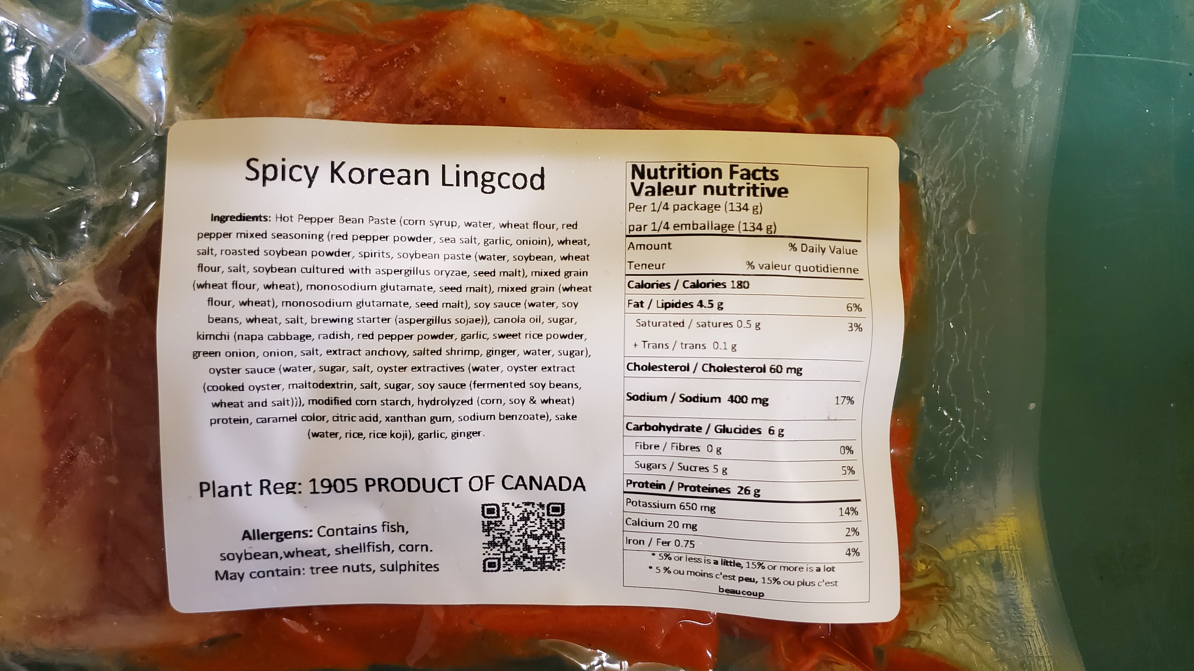 Spicy Korean Lingcod